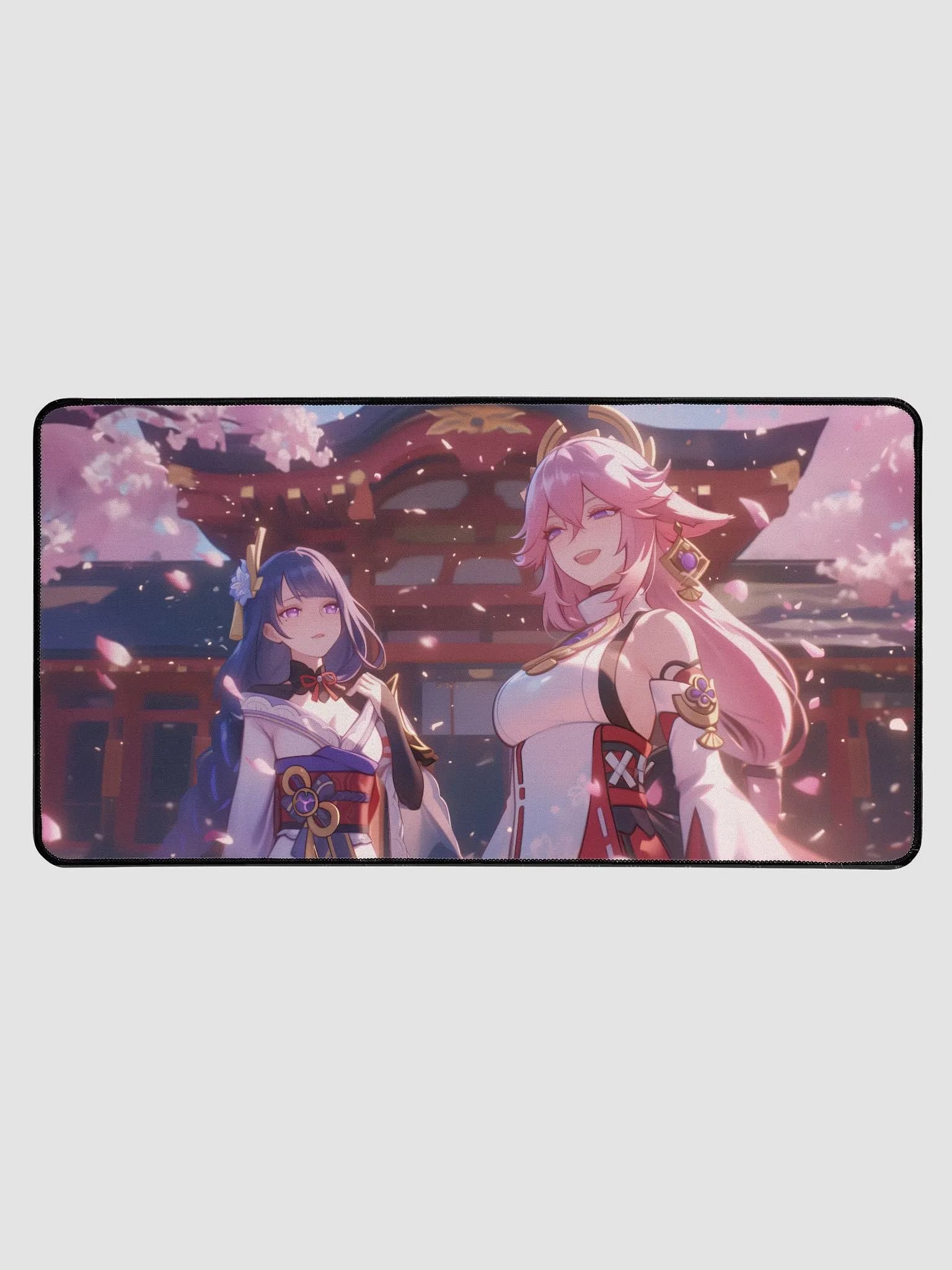 Yae Miko & Raiden Shogun Mousepad | Genshin Impact Desk Pad