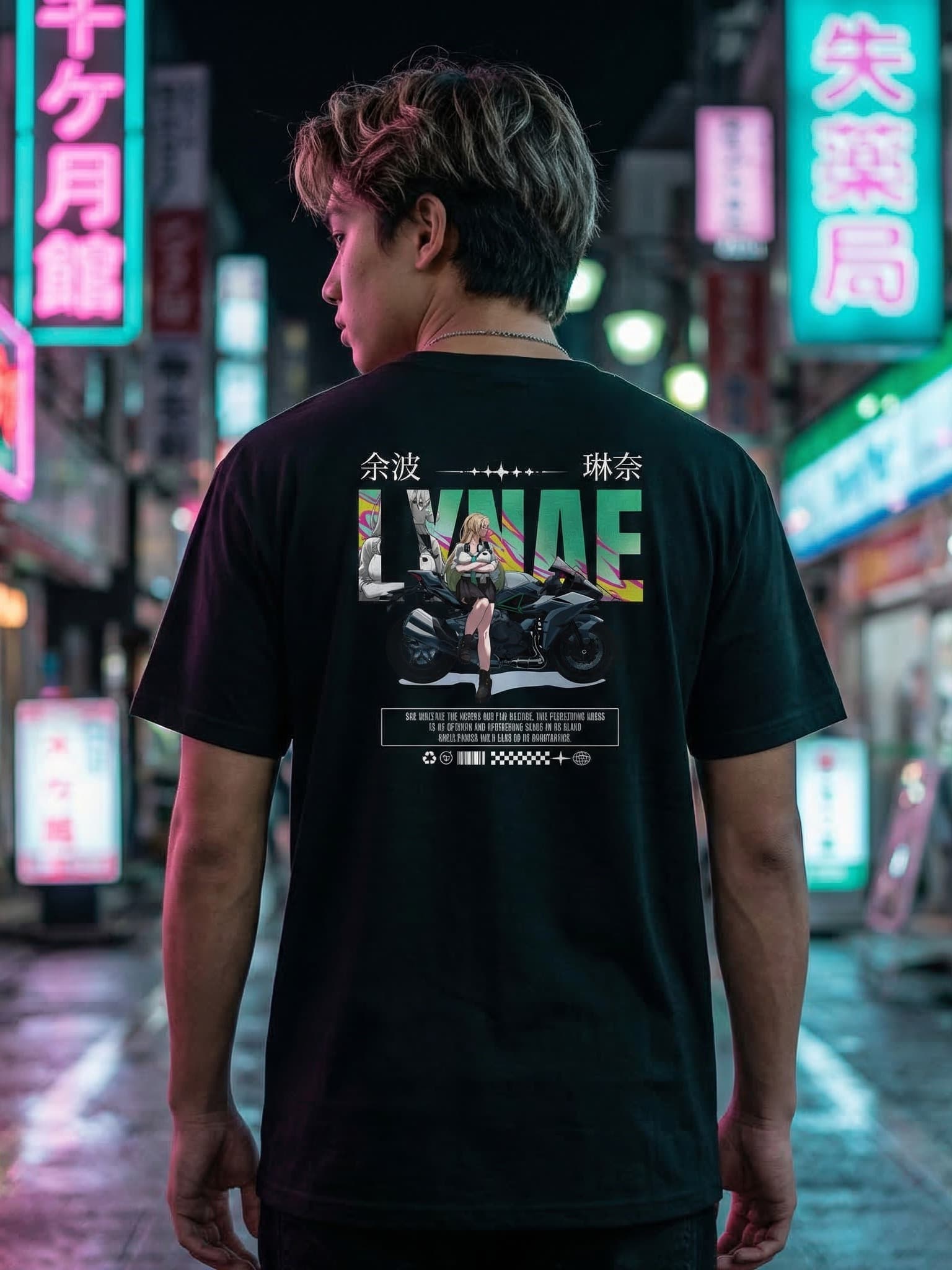 Lynae JDM T-Shirt (Dark Colors) | WuWa Anime Streetwear
