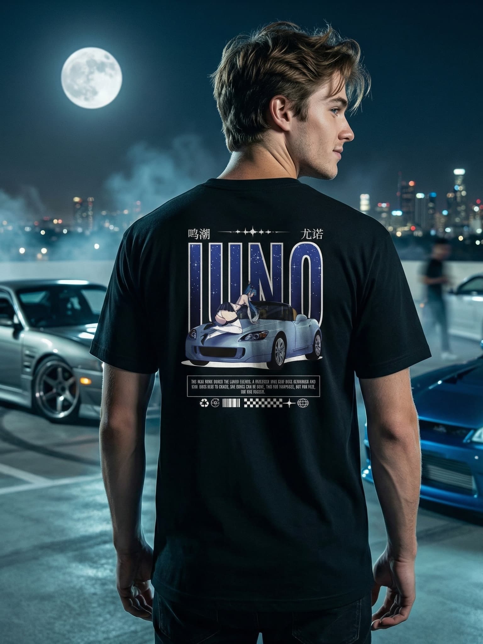 Iuno JDM T-Shirt (Dark Colors) | WuWa Anime Streetwear