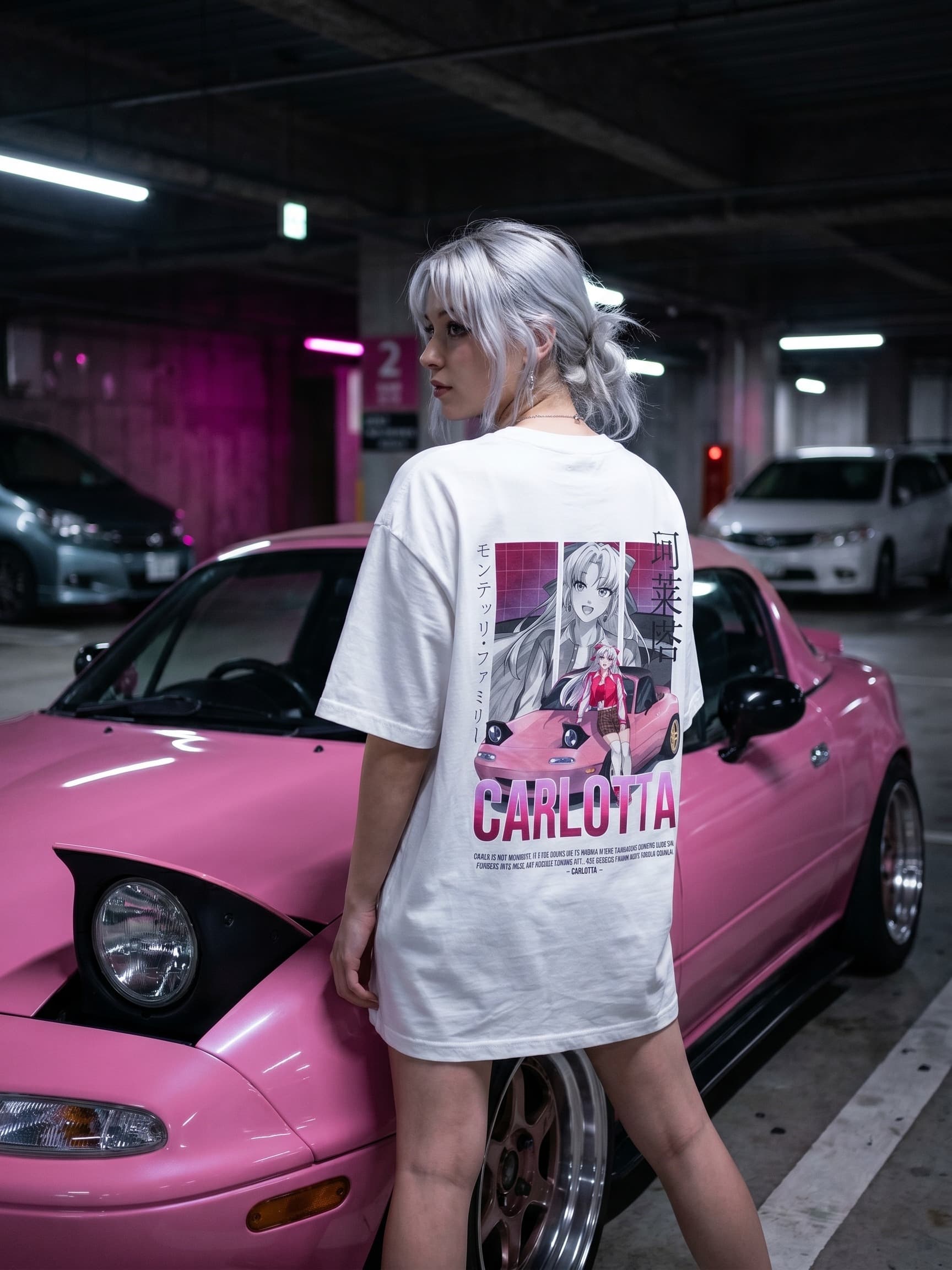 Carlotta JDM T-Shirt (Light Colors) | WuWa Anime Streetwear